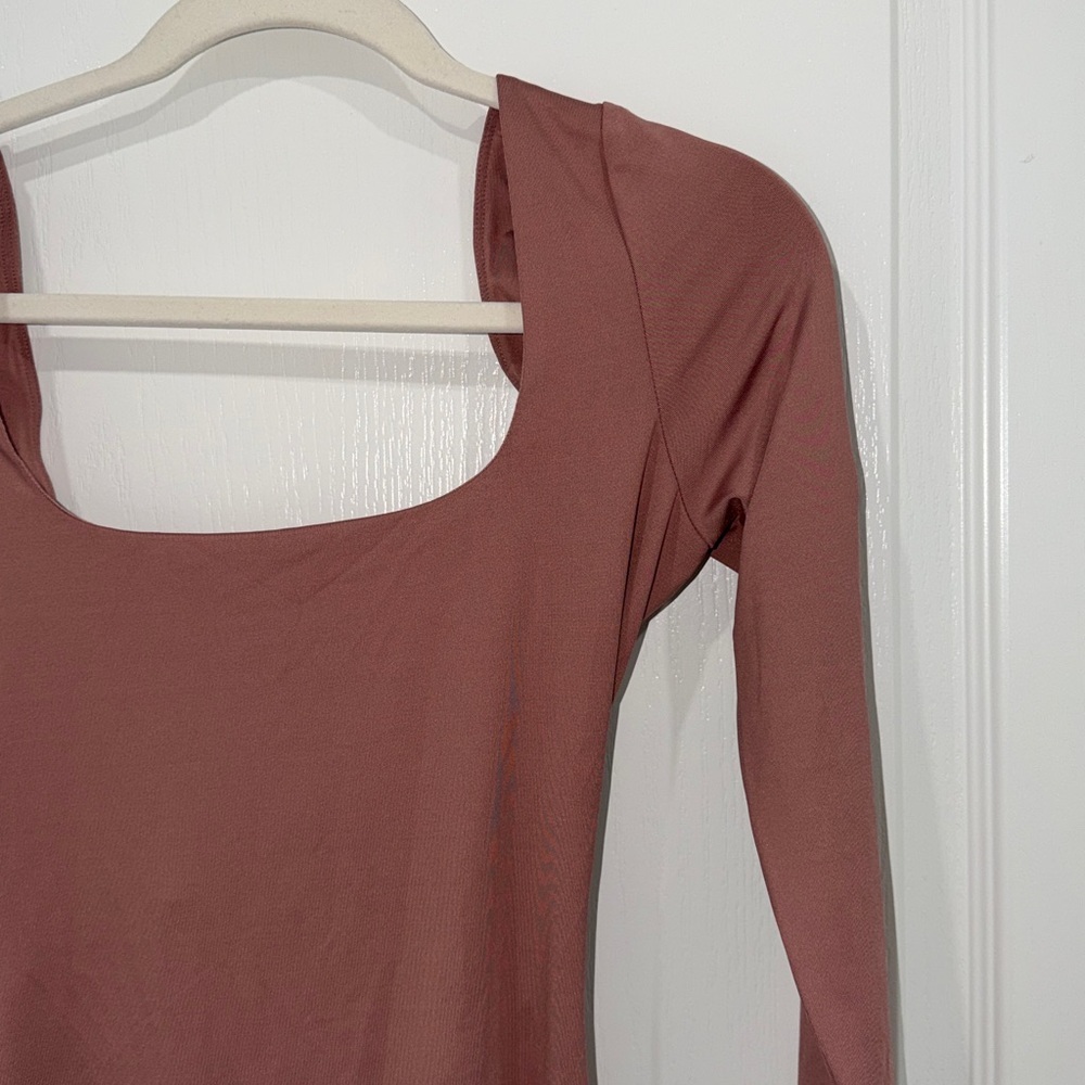 Princess Polly Maroy Long Sleeve Mini Dress Mauve size US 4 body con open back - Picture 5 of 9